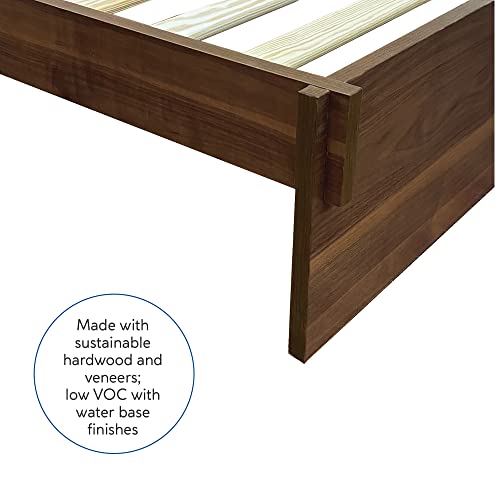 Classic Brands Liberty Wood Platform Bed Frame, Walnut Finish, King #TOP4