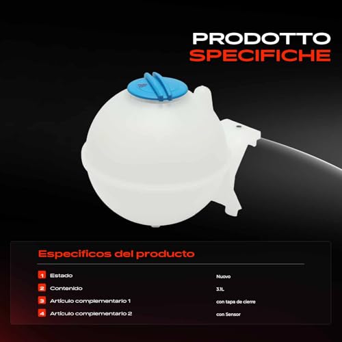 Depósito de compensación de refrigerante con sensor para Sprinter 3-T y Crafter 4