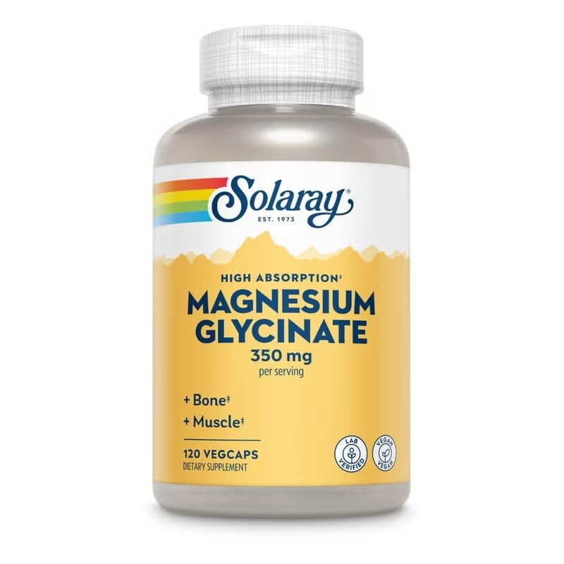 SOLARAY, High Absorption Magnesium Glycinate, 350 mg, 120 VegCaps