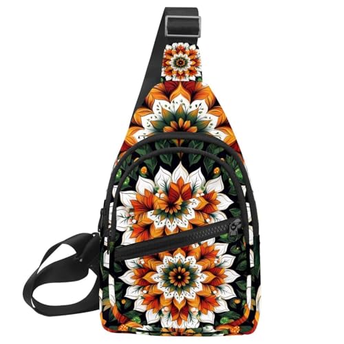 Mochila cruzada bohemia para running y viajes con correa ajustable multicolor unisex