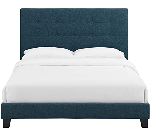 Modway Melanie Tufted Fabric Upholstered Twin Platform Bed In Azure #TOP3