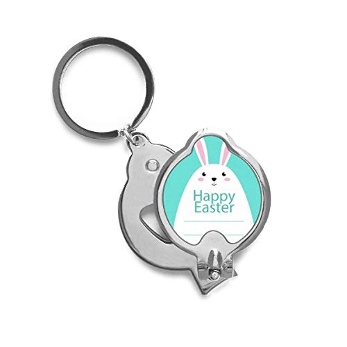 Coupe-ongles lapin de Pâques bleu en acier avec finition imprimée
