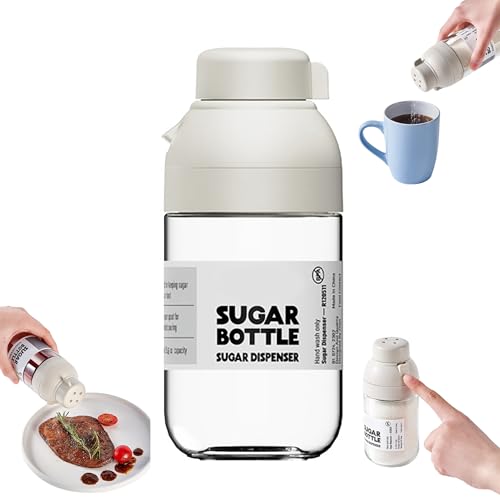 KICPUK Multifunktionaler Dosier-Salzstreuer, Gewürzstreuer mit verstellbarem Loch, Salzstreuer-Spender zum Dosieren von Salz, Zucker, Pfefferstaub und feuchtigkeitsresistenten Gewürzstreuern (8.4oz)