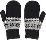 CaySep Kids Winter Warm Knit Mittens-Double Layer Thickn Outdoor Gloves Soft Stretchy Snowflakes Gloves for...
