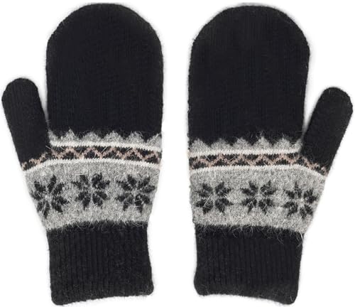 Kids-Winter-Double-Layer-Warm-Knit-Mittens Soft Stretchy Outdoor Gloves
