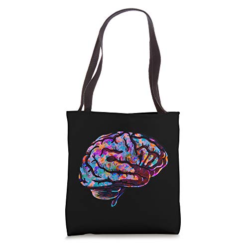 Phsychedelic Art Tie Dye Human Brain Cool Neurologist Gift Tote Bag