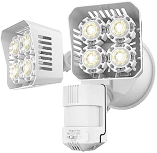 SANSI Motion Sensor Outdoor Security Light, 36W Adjustable Motion Activated LED Security Light, 3600Lumen 5000K IP65 Waterproof External Sensor Light for Garage Garden Doorways Backyard