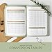 Kikaze Collection Blank Recipe Notebook | Blank Recipe Book to Write in Your Own Recipes | Artisan Hardcover Journal for 60 Recipes | 8.4” x 6” Leather Sage Green & Gold Hardcover | Tabs, Stickers, Pocket & Bookmarks