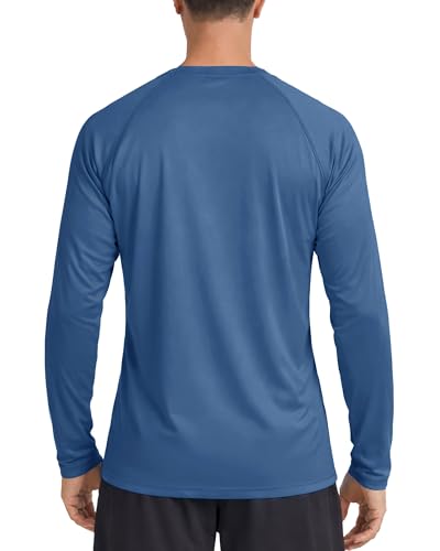 Image of Boladeci Men's UPF 50+ Sun Protection UV SPF Shirts Long Sleeve Lightweight Quick Dry Swim T-Shirts Rash Guard