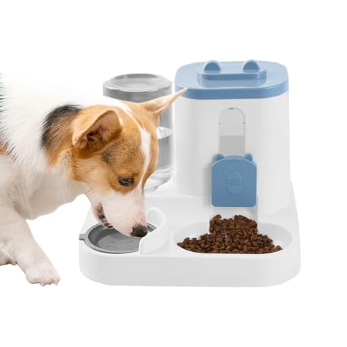 Automático para Mascotas Dispensador Automático De Comida Y Agua 27x23x27cm De Gran Capacidad Pack 2 En 1 + Bebedero para Hogar Y Apartamento