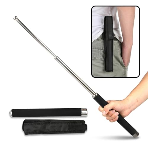 Image of Avalanche Foldable Stainless Steel Utility Stick | Portable Telescopic Metal Rod | Compact Travel Safety Tool | Easy Carry Outdoor Emergency Support Stick