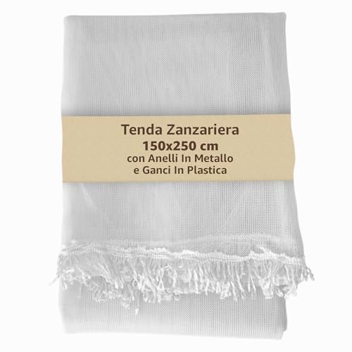 SONIT - Zanzariera Finestra 150x250 Bianco - Zanzariera Porta Finestra