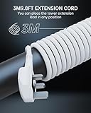 Tower Extension Lead, (3250W 13A) Extension Tower 8 AC Outlets & 4 USB Ports, Surge Protection Extension Lead with 4 Independent Switch, 17W USB C Ports Extension Cable 3M for Office, Home, Kitchen - Image 5