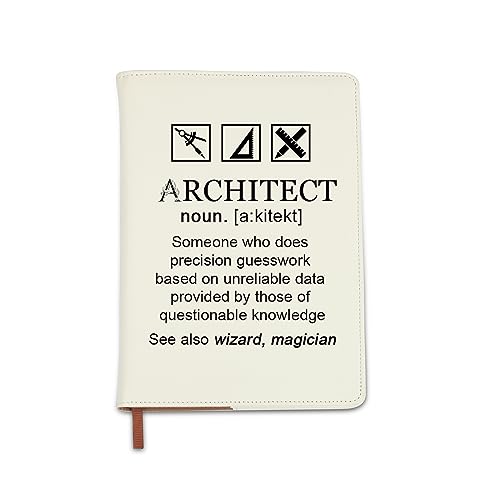 BNQL Architect Gift Architecture Journal Notebook Architecture Gift for College Student Leather Notebook Gift for Teacher Engineer (architecture notebook)