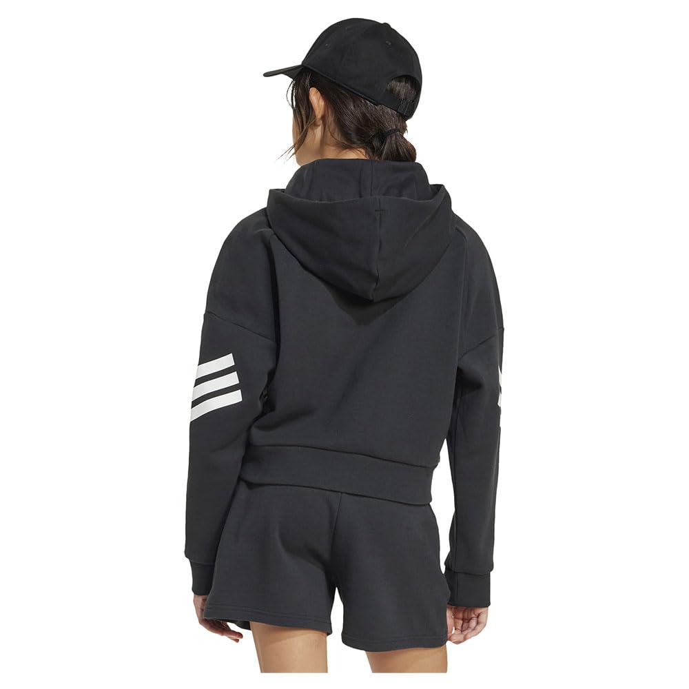 Adidas Future Icons 3-Stripes Full-Zip Hooded Track Jacket Kids Top Track Bambine e Ragazze