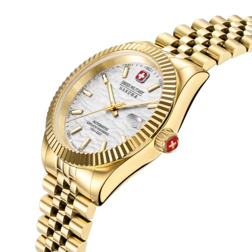Image of Swiss Military Hanowa SMWGL0005410 Master DILIGENTER - Swiss Made Round Silver Automatic - Watch for Men