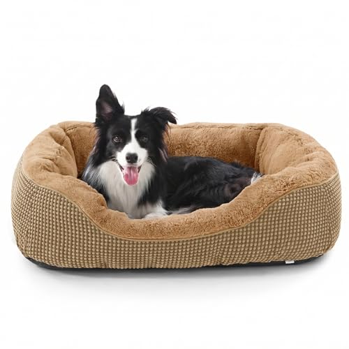 Image of INVENHO Dog Bed Medium Size, Orthopedic Warming Soft Calming Sleeping Durable with Anti-Slip Bottom