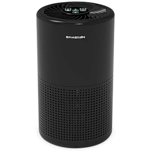 Erikssøn Luchtreiniger Prime – 70 m3/u – Werkt tegen huisstofmijt, hooikoorts, allergie, stof – Met HEPA 13 Filter + Koolstoffilter – Air Purifier