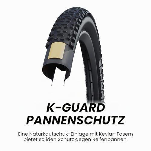 Schwalbe Rapid Rob MTB Fahrradreifen – 26/27.5/29 Zoll – XC-Profil, K-Guard Pannenschutz – Hinterradreifen Mountainbike… – Ansicht 5