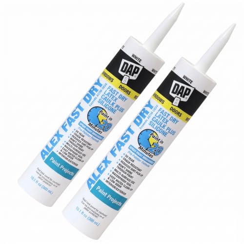 DAP 18425,White Caulk,10.1 oz,10.1 Fl Oz,Whites,(Pack of 2)