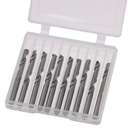 Image of End Mill Bits 10pcs Single Flute CNC PVC MDF Durable Cutting Tool