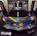 VViViD SuperCast Black Rainbow Holographic Mirror Chrome Vinyl Wrap (1ft x 5ft)