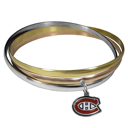 Siskiyou Sports NHL Montreal Canadiens Womens Tri-Color Bangle Bracelet