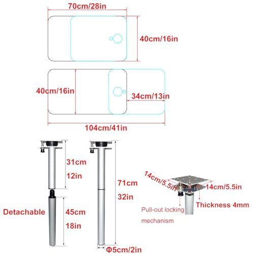 Table de camping-car pivotante double couche pour optimiser l'espace intérieur