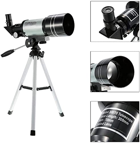 Telescopio astronómico refractor con trípode portátil y aumento 150X miniatura 3
