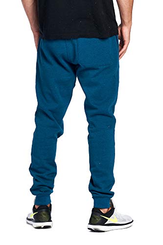 Image of ProGo Men's Casual Jogger Sweatpants Basic Fleece Marled Jogger Pant Elastic Waist