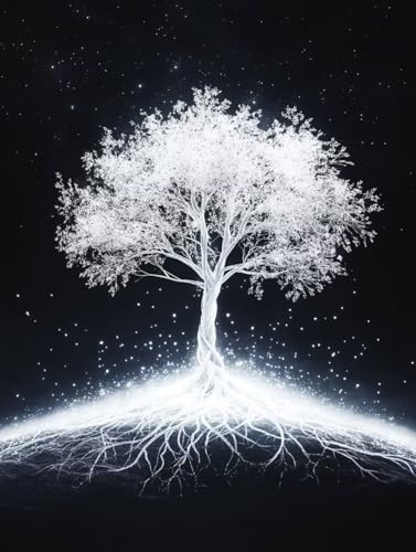 Kit de Pintura de Diamantes para Adultos Árbol de la Vida: Mosaico Elegante m-384 de 100x150cm