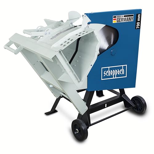 Scheppach Scie à bûches HS720 | Scie à bascule pour bois de chauffage | Lame de Ø700mm | Puissance de 4500W | Raccordement 400V | Made in Germany | Coupe réversible...