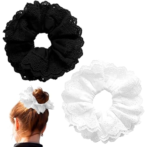 Feibety Large Lace Hair Scrunchies for Women Cover