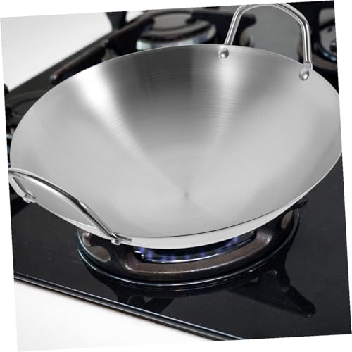 Wok de acero inoxidable con doble asa antiadherente miniatura 6
