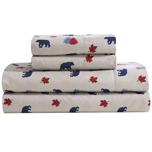Cozy Cabin 4-Piece Queen Microfiber Sheet Set, Americana