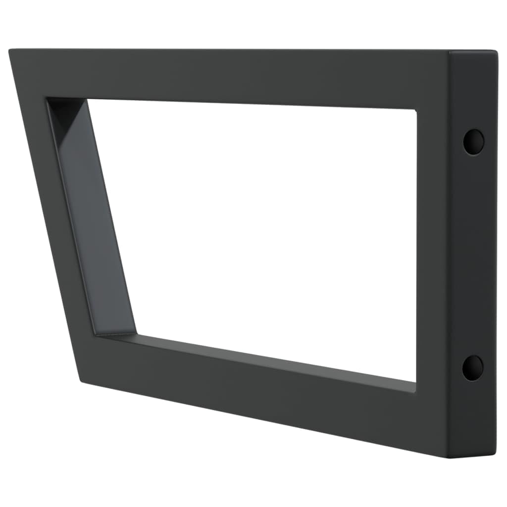 2x Waschtisch Halterung Schwarz, Trapezförmige Stahl Konsole für Waschbecken, Wandhalterung Bad & Küche, Stabile Schwerlastträger, Belastbar bis 100 kg, 25 x 60 cm