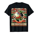 bull terrier family christmas dog santa claus maglietta