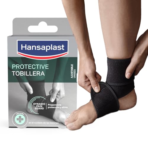 Hansaplast Soporte Protector de Tobillo Ajustable, Tobillera estabilizadora, Tobillera deportiva para alivio del dolor, Favorece la circulación y la recuperación