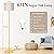 65‘’ Gold Floor Lamp with 3-Color Temperatures LED Bulb, Modern Industrial Tall Lamp for Living Room, Minimalist Standing Lamp with Foot Switch, Gold Stand Up Lamp for Bedroom Office Nursery, E26 Base