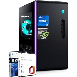 Alienware 2024 Aurora R16 Gaming Desktop,with Microsoft Office Lifetime License, Intel 14th Gen i7-14700F Up to 5.4GHz, GeForce RTX 4060 GPU, 32GB DDR5 RAM, 2TB SSD, 2TB HDD, Wi-Fi 6E, Windows 11 Pro