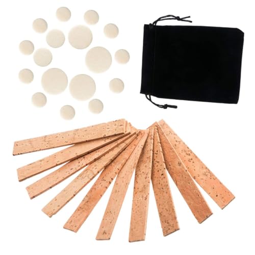 HANABASS 27pcs Repair Accessories Neck Joint Cork Pads for Woodwind Instruments Durable and Tear Resistant Musical Instrument Repair Tools