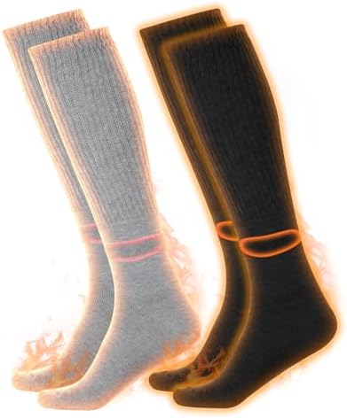 （13:30時点） [MIZIKIRIN] 2025新登場 あったかソックス 2足セット 温活もこもこ靴下 【足首パイル発熱・あったか湯たんぽ気分】 冬用 防寒 極厚手 吸湿発熱素材 足首ウォーマー カーフソックス ハイソックス ルームソックス 靴下 レディース プレゼント （グレーとブラック）