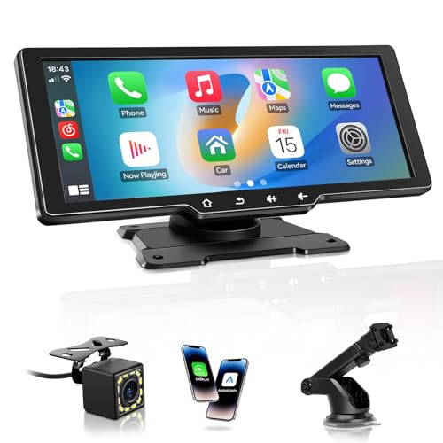 Carpeer Touchscreen Car Play Screen with Carplay, Android Auto,GPS Navigation,Voice Control