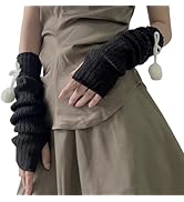1 paar Y2K-geïnspireerde vingerloze armwarmers met metallic bandjes