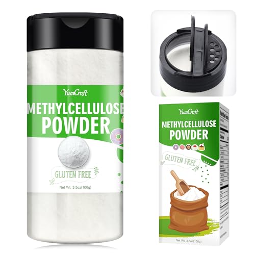 Methylcellulose Powder - 3.5oz Pure Methylcellulose Powder for Fondant, Ice Cream Stabilizer, Food Grade Methylcellulose Thickener and Emulsifier for Cake, Frozen Foods, Candy, Yogurt, Gum Paste