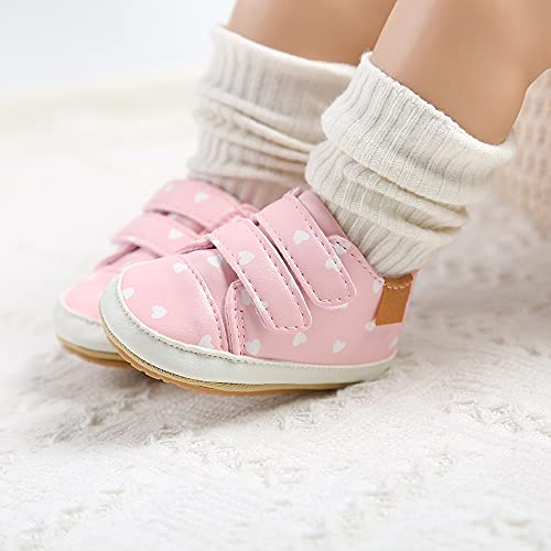 Image of SOFMUO Baby Boys Girls High Top Ankle PU Leather Sneakers Soft Rubber Sole Infant Moccasins Newborn Oxford Loafers Anti-Slip Toddler Wedding Uniform Dress Shoes