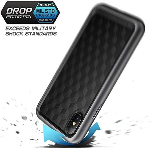 SUPCASE [Unicorn Beetle Style] Case Designed for iPhone X, iPhone XS, Premium Hybrid Protective Clear Case for Apple iPhone X 2017/ iPhone XS 2018 Release (MetallicGray)