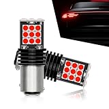 Flygun 2 PCS 1157 Car LED Brake Light Replacement, Super Bright Waterproof Vehicle Lighting Bulbs, Universal 3030 24SMD Automotive Tail Light Bulbs Accessories for Truck SUV Car (Red Light)