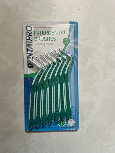 Denta Pro - Cepillos interdentales, 7 piezas, 3 mm, verde