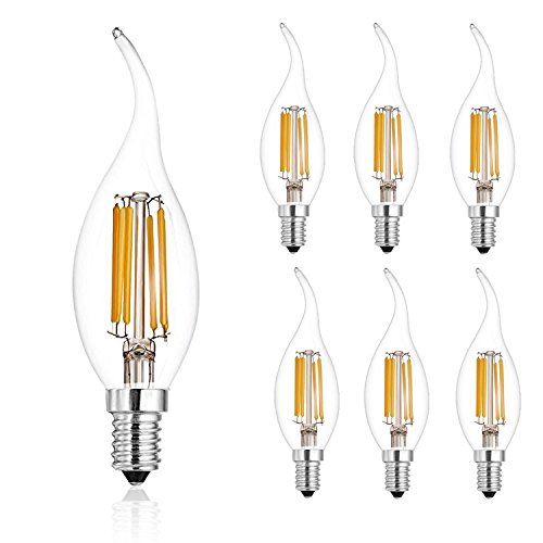 Rye Tech - Confezione da 6 Lampadine LED a candela...